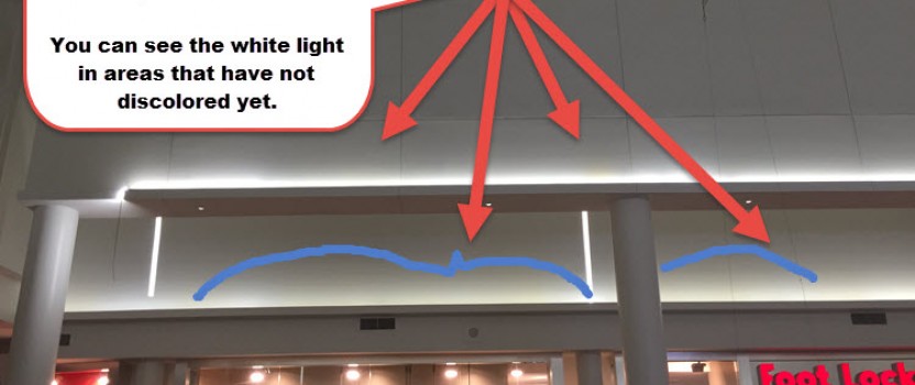 LED Light Discoloration